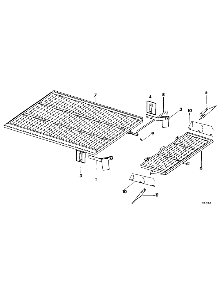 Схема запчастей Case IH 715 - (23-06) - GRAIN PAN, SHOE AND SHOE SIEVE, CHAFFER SIEVE AND EXTENSION Grain Pan, Shoe & Shoe Sieve