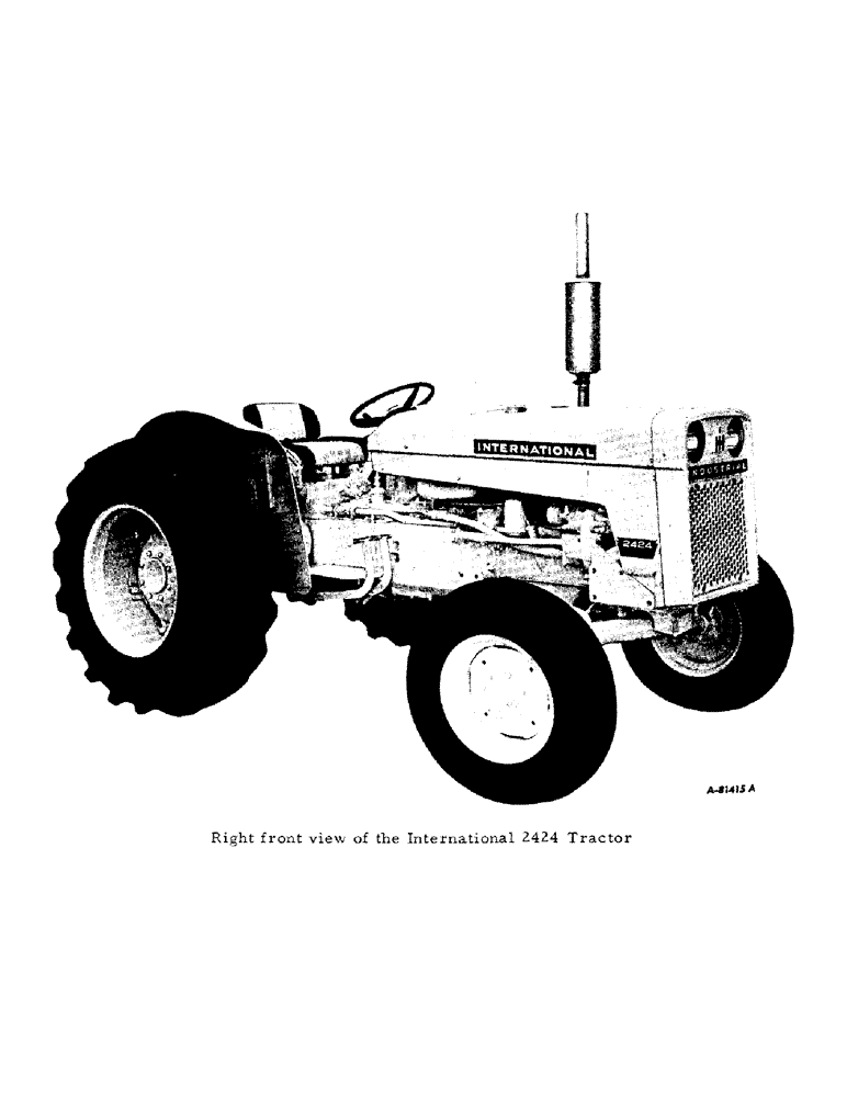 Схема запчастей Case IH 2424 - (006) - INTRODUCTION, MODEL VIEW, INTERNATIONAL 2424 TRACTOR (00) - GENERAL