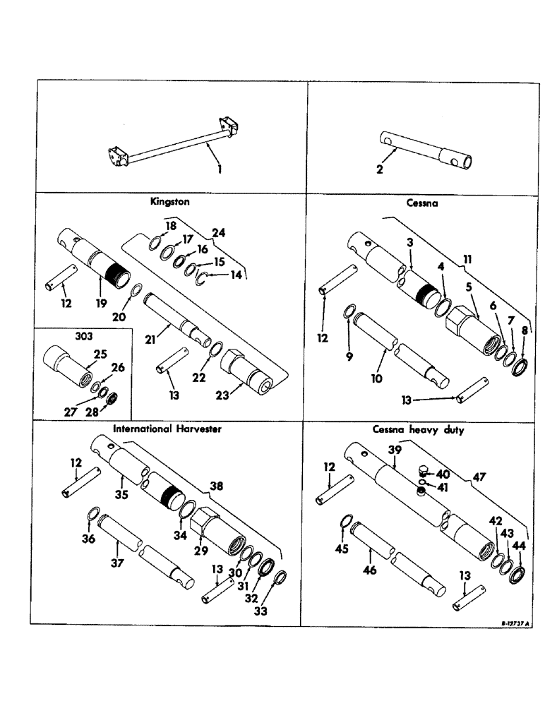 Схема запчастей Case IH 403 - (190) - PLATFORM HYDRAULIC LIFT CYLINDER AND EXTENSION (35) - HYDRAULIC SYSTEMS