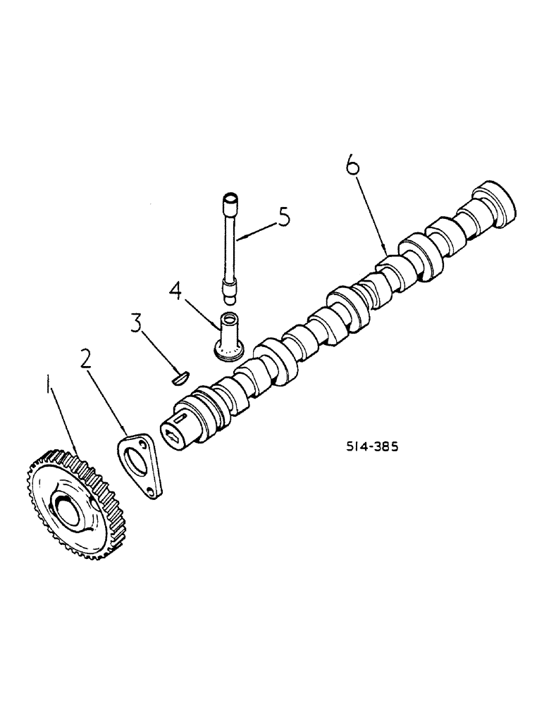 Схема запчастей Case IH HYDRO 84 - (12-053) - CAMSHAFT AND RELATED PARTS Power