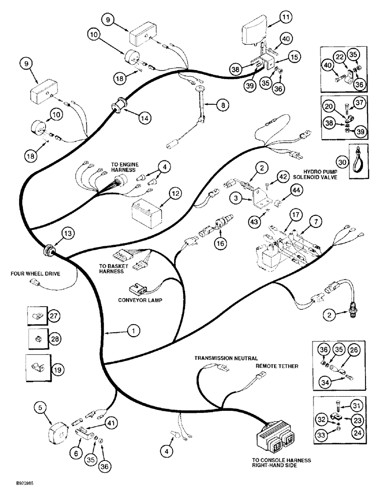 Схема запчастей Case IH 2022 - (4-32) - REAR HARNESS (06) - ELECTRICAL SYSTEMS