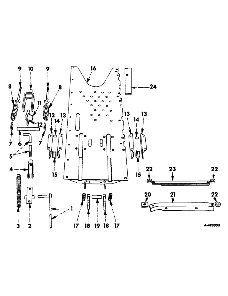 Схема запчастей Case IH 46 - (15) - PLUNGER STOP AND BALE CHAMBER BOTTOM PLATE 