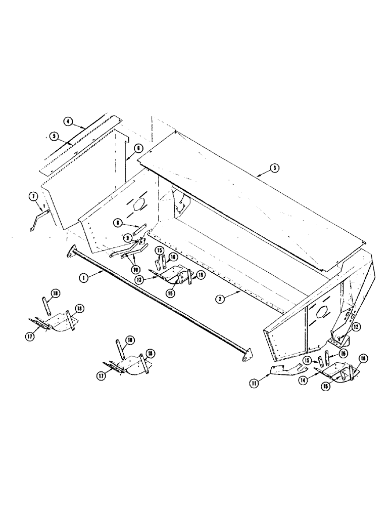 Схема запчастей Case IH 655 - (28) - HEADER FRAME AND SKIDS 