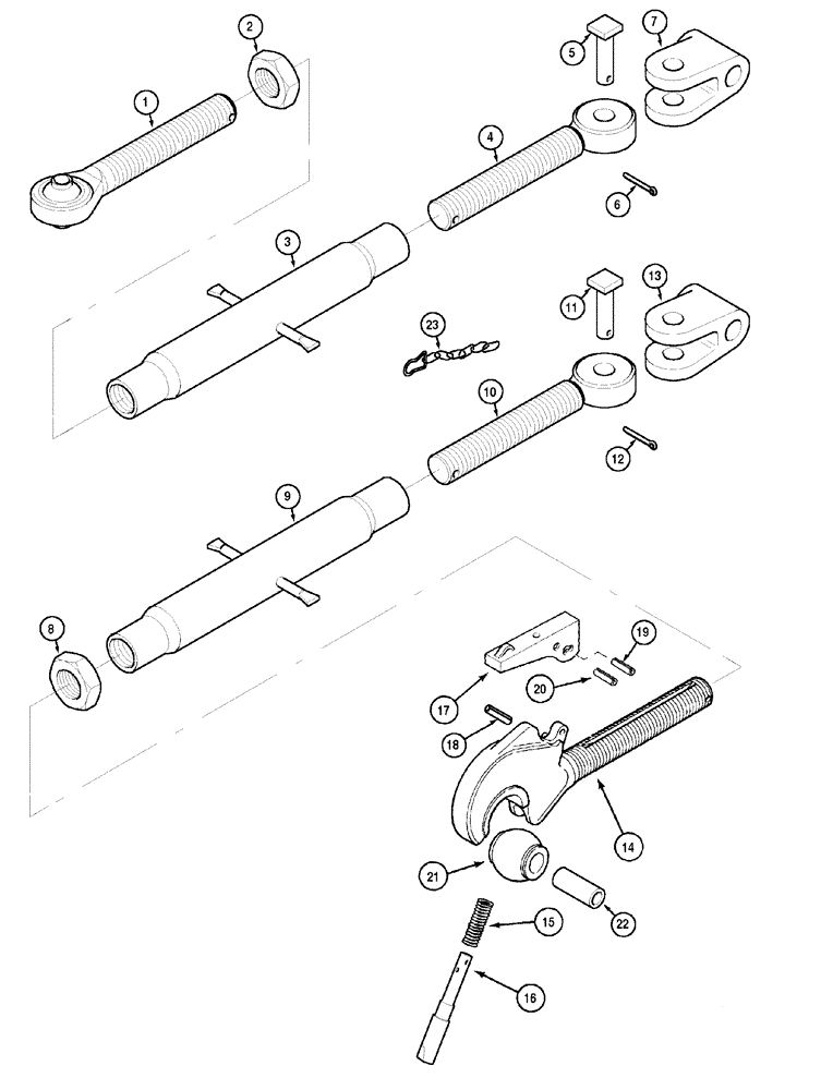 Схема запчастей Case IH CX80 - (09-60) - LINK UPPER (09) - CHASSIS/ATTACHMENTS