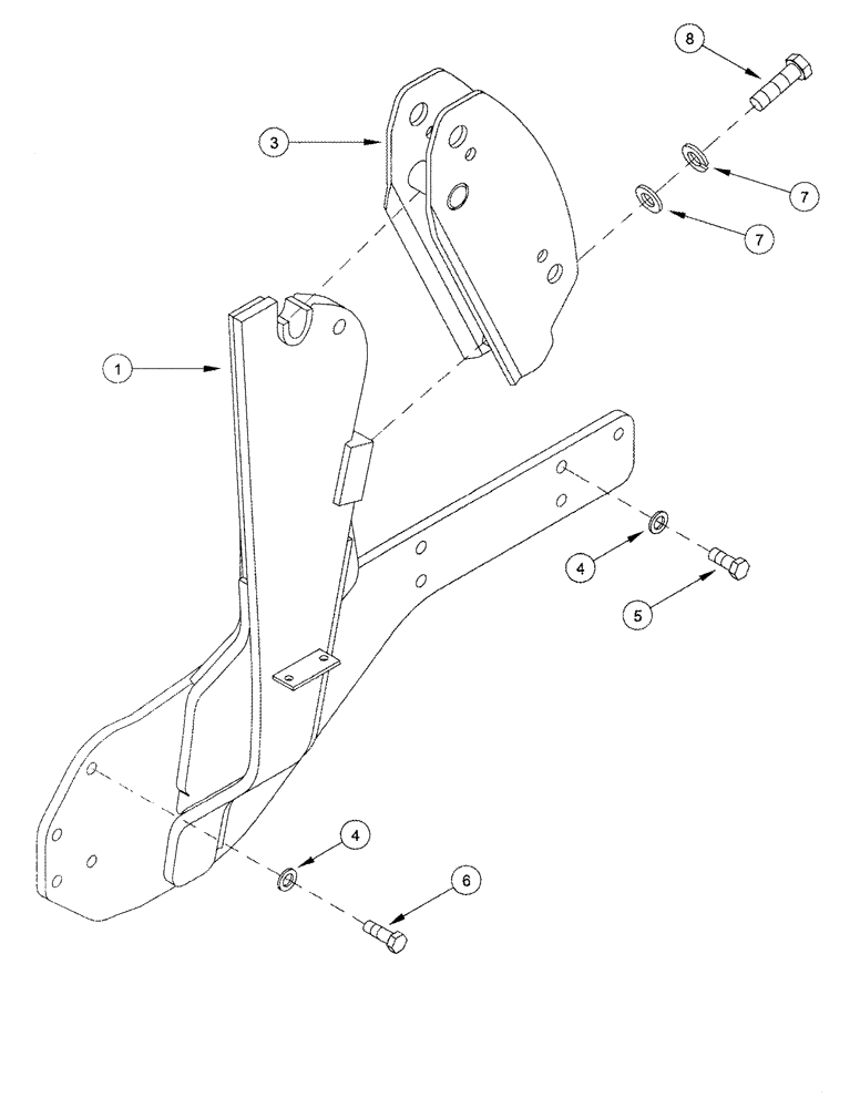 Схема запчастей Case IH L505 - (09-04) - MOUNTING BRACKETS C70 - C100 (09) - CHASSIS/ATTACHMENTS