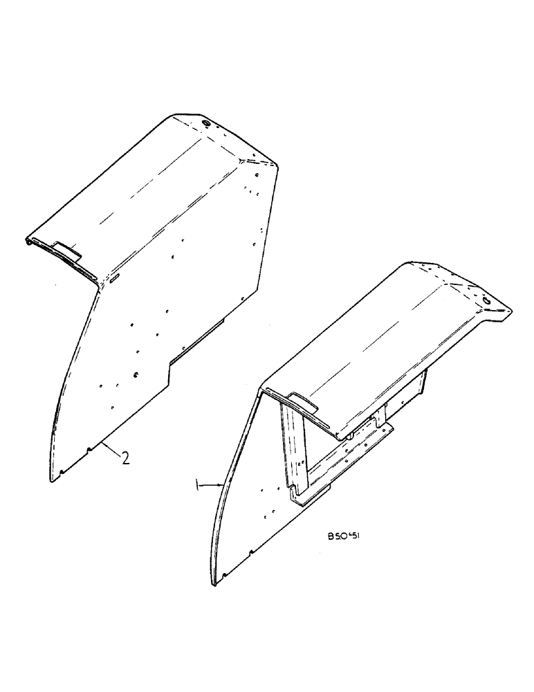 Схема запчастей Case IH 585 - (13-019) - REAR FENDERS, FLAT TOP (05) - SUPERSTRUCTURE