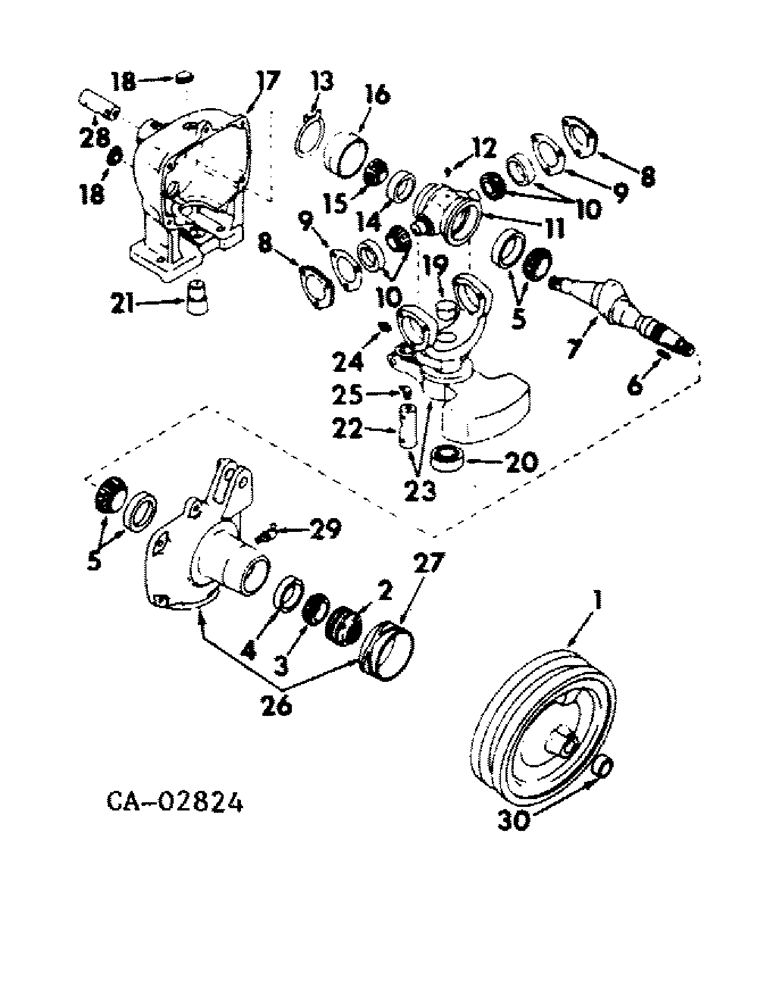 Схема запчастей Case IH 3110 - (N-05) - FLYWHEEL PULLEY, BALANCED HEAD HOUSING 