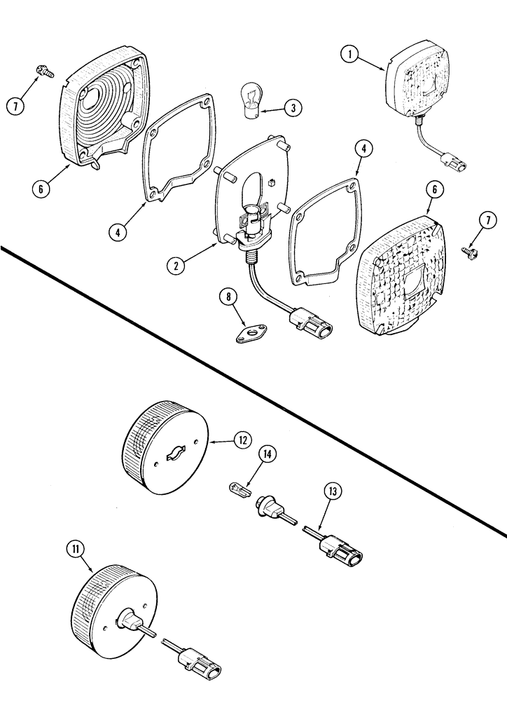 Схема запчастей Case IH 5500 - (4-06) - TURN SIGNAL LAMP, TAIL LAMP (04) - ELECTRICAL SYSTEMS