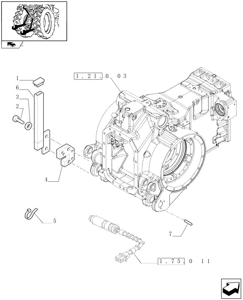 Схема запчастей Case IH PUMA 195 - (1.89.6[02]) - IMPLEMENT CARRIER - SENSOR (09) - IMPLEMENT LIFT