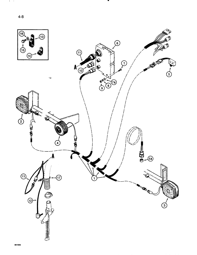 Схема запчастей Case IH 8500 - (4-08) - TOOL BAR HARNESS & BLOCKAGE MODULE, UNITS W/ 10 AND 12 INCH ROW SPACING AND FUNCTION MONITOR SYSTEM (04) - ELECTRICAL SYSTEMS