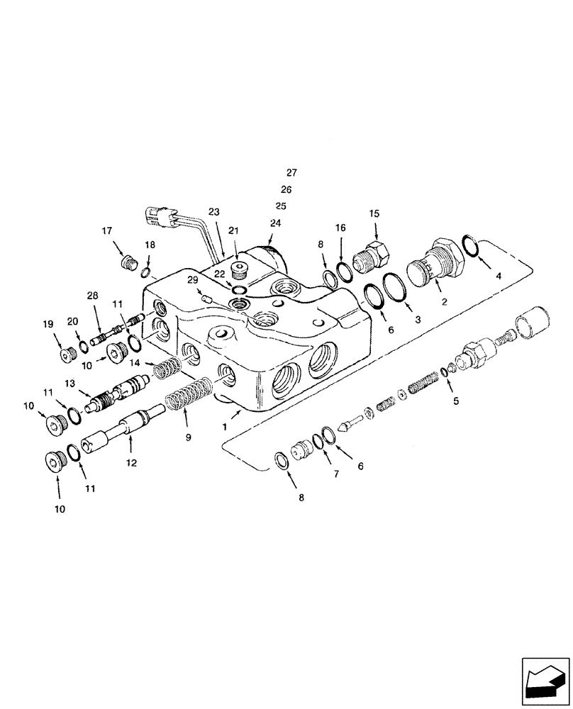 Схема запчастей Case IH 2588 - (35.910.01) - VALVE ASSY - REEL DRIVE (35) - HYDRAULIC SYSTEMS