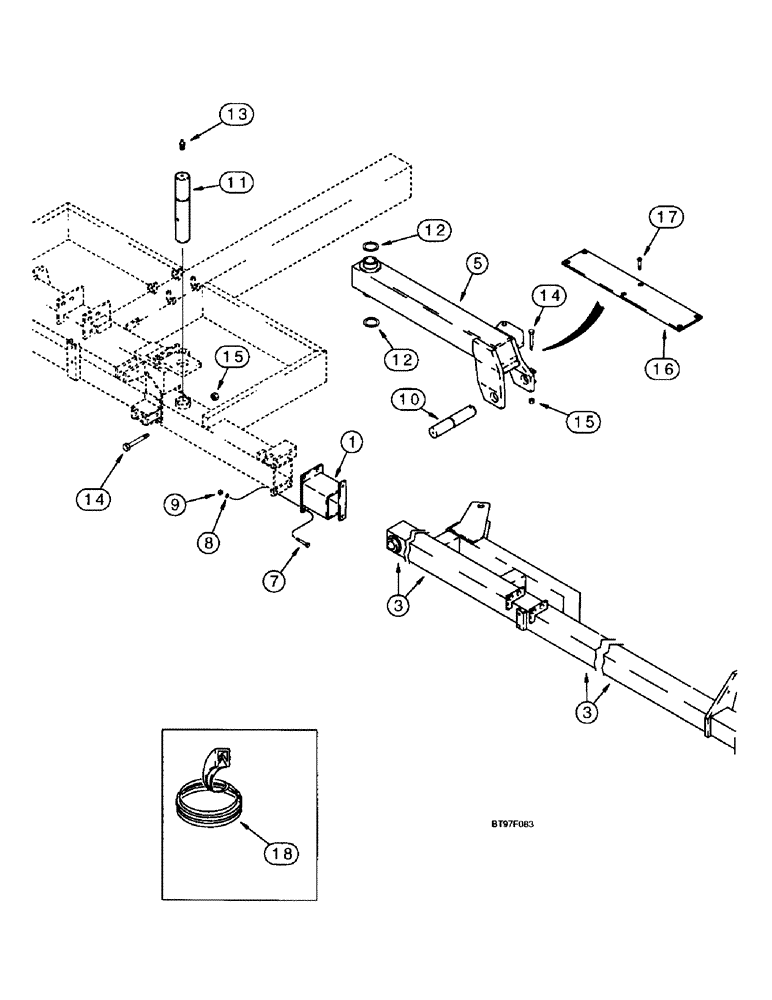 Схема запчастей Case IH 955 - (9A-031A) - WING FRAMES & HINGE, 24 ROW NARROW - FRONT FOLD, BUILT SEPT 97 & AFTER (PIN DBC0001114 - DBC0001422) (09) - CHASSIS/ATTACHMENTS