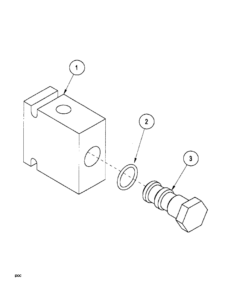 Схема запчастей Case IH SDX30 - (2.040.1) - PILOT OPERATED CHECK VALVE (07) - HYDRAULICS