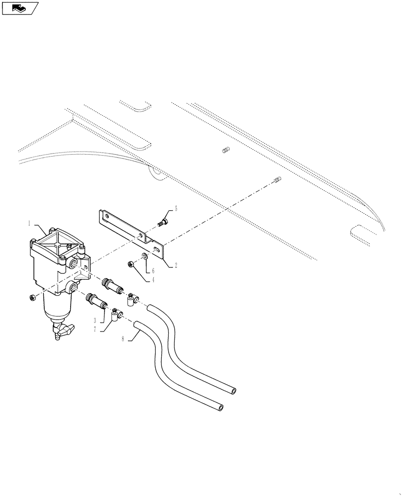 Схема запчастей Case IH 4420 - (11-083[01]) - SEPARATOR, FILTER, KIT (01) - ENGINE