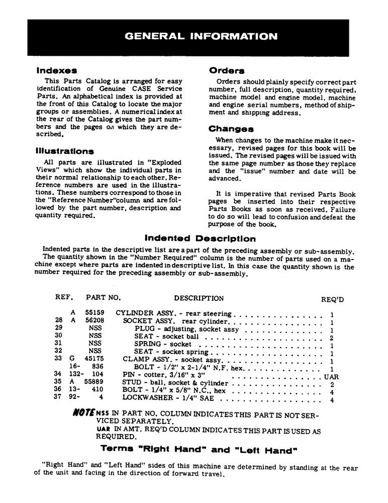 Схема запчастей Case IH 1175 - (003) - GENERAL INFORMATION (00) - PICTORIAL INDEX