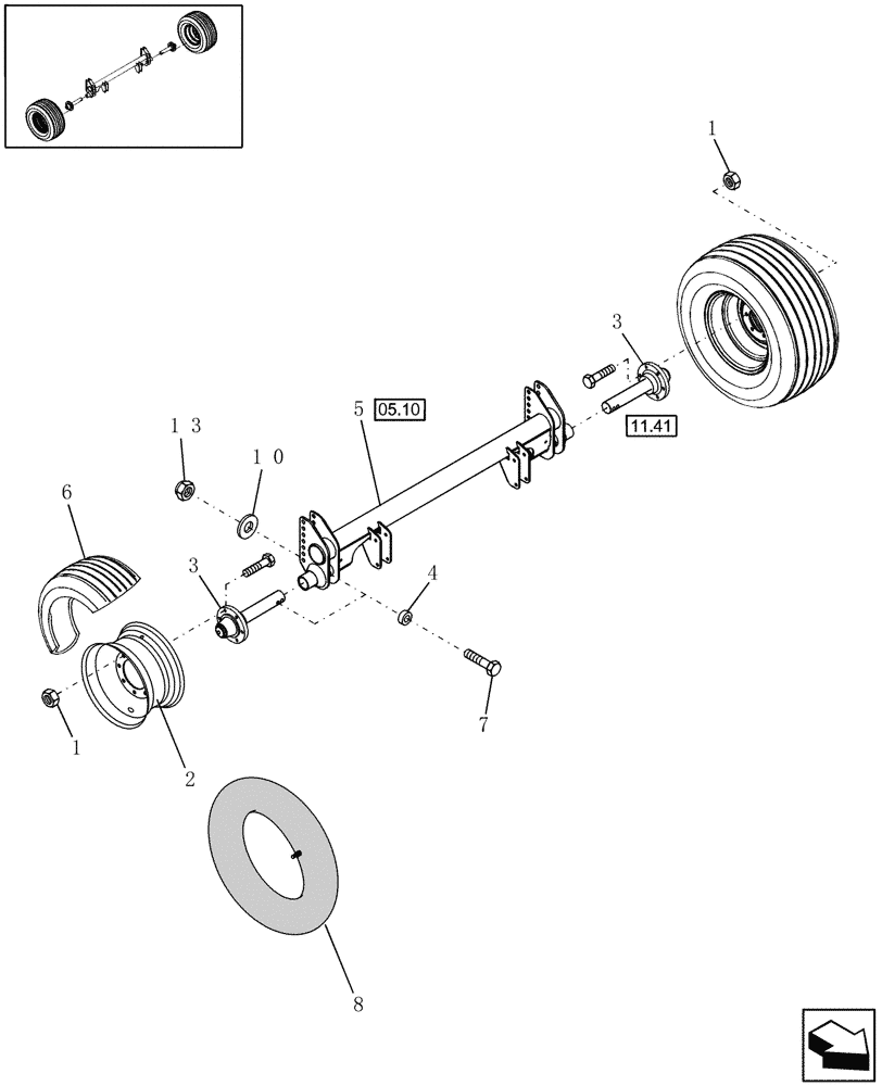 Схема запчастей Case IH RB454 - (11.18) - WHEELS, 10 PLY 16", NORTH AMERICA (11) - WHEELS