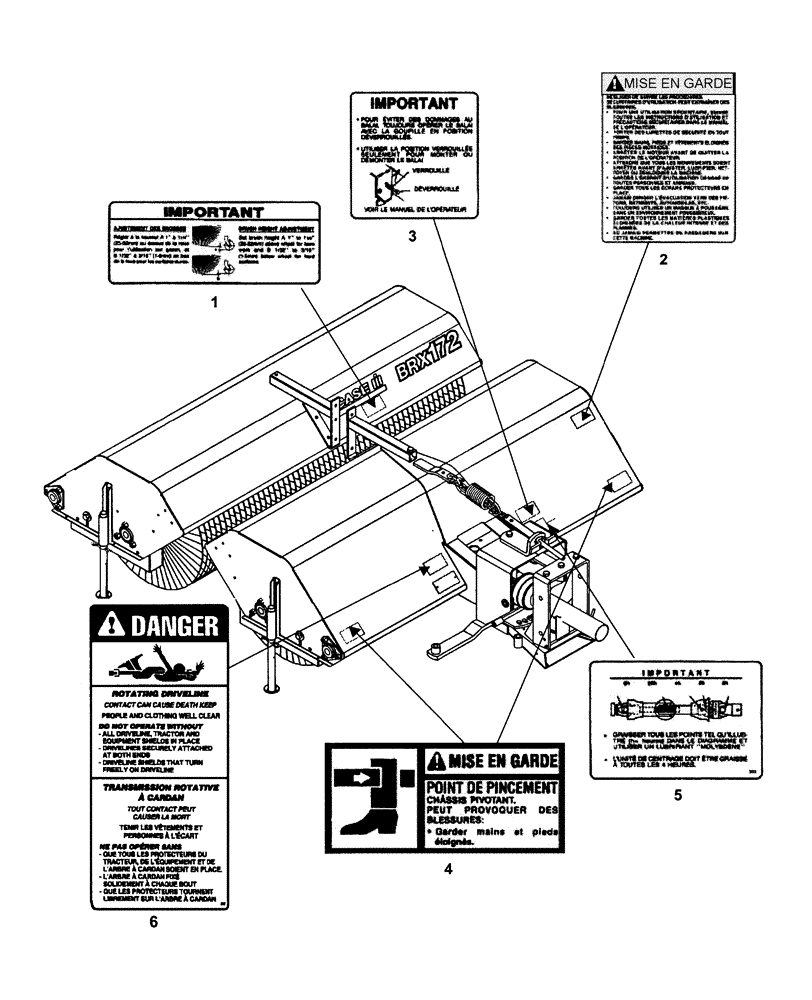 Схема запчастей Case IH BRX172 - (305) - DECALS - FRENCH 