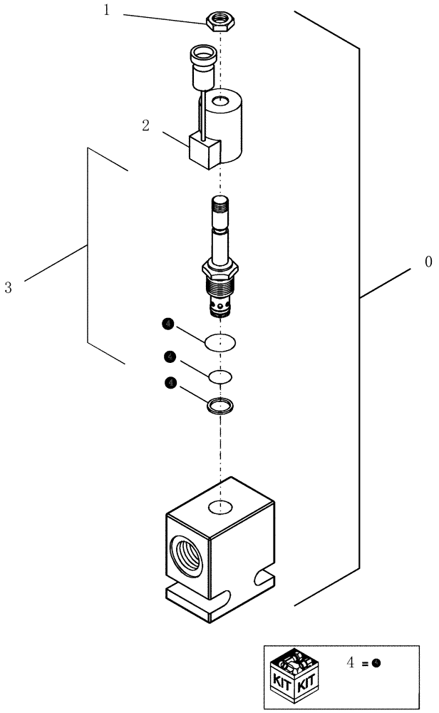 Схема запчастей Case IH 5500 - (4-24) - SOLENOID 195190C1 DETAILS (04) - ELECTRICAL SYSTEMS