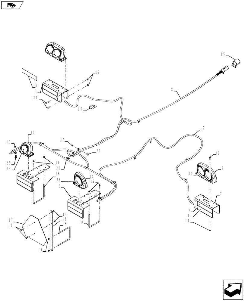 Схема запчастей Case IH 940 - (55.404.01) - TAILLIGHT ASSEMBLY (55) - ELECTRICAL SYSTEMS