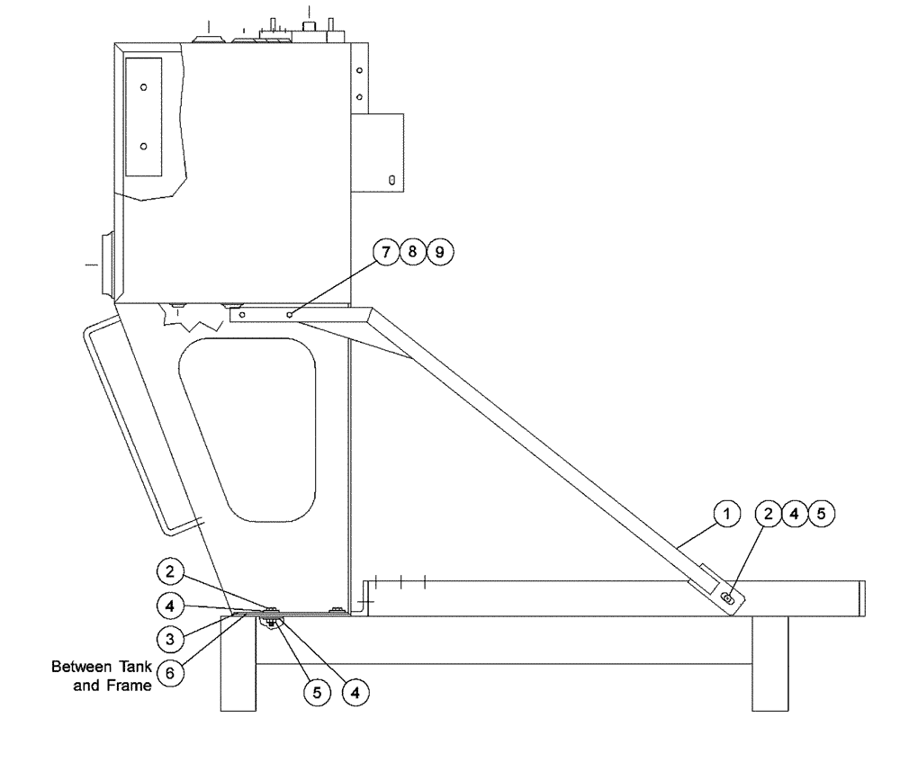 Схема запчастей Case IH PATRIOT 150 - (04-005) - OIL TANK MOUNTING Suspension & Frame