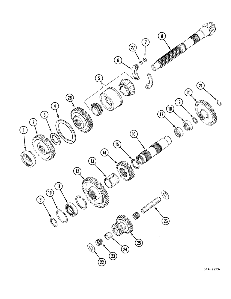 Схема запчастей Case IH 685 - (6-322) - RANGE TRANSMISSION - IN REAR FRAME (06) - POWER TRAIN