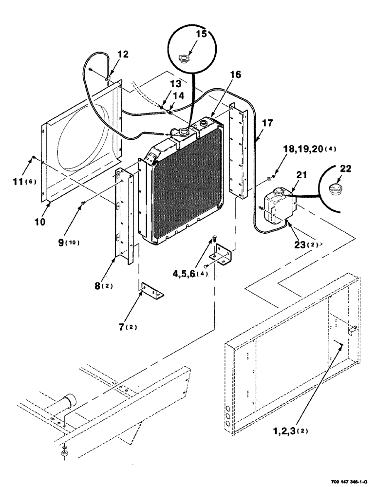 Схема запчастей Case IH 8825HP - (02-12) - RADIATOR ASSEMBLIES, SERIAL NUMBER CFH127600 AND LATER (02) - ENGINE