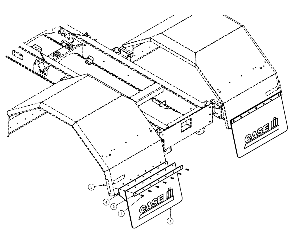 Схема запчастей Case IH FLX4510 - (10-005) - MUDFLAP GROUP, REAR OF REAR Options