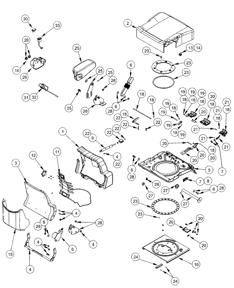 Схема запчастей Case IH SPX4260 - (01-013) - CUSHION ASSEMBLY, SEAT Cab Interior