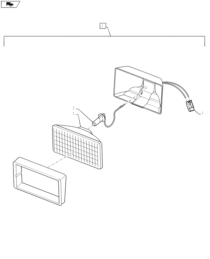 Схема запчастей Case IH 4430 - (55.404.08) - REAR SIGNAL LIGHT, AMBER (55) - ELECTRICAL SYSTEMS