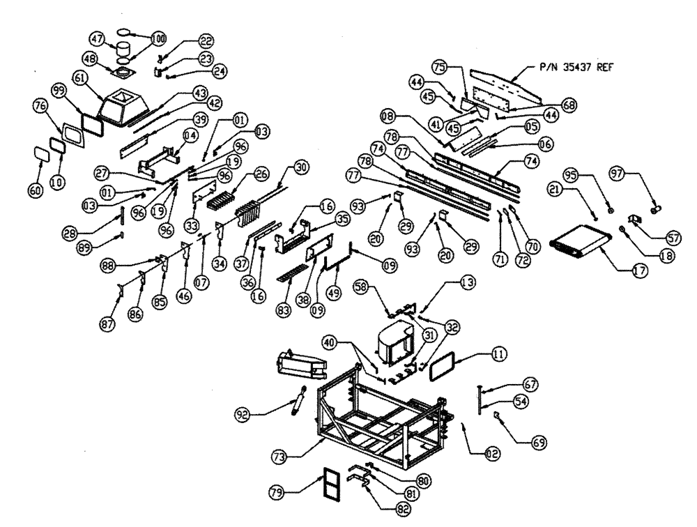 Схема запчастей Case IH FLEX-AIR - (01-001[01]) - CONVEYOR GROUP Basic Unit