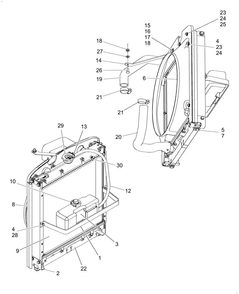 Схема запчастей Case IH D40 - (02.02.01) - COOLING SYSTEM, RADIATOR W/ALUMINUM CORE (02) - ENGINE EQUIPMENT