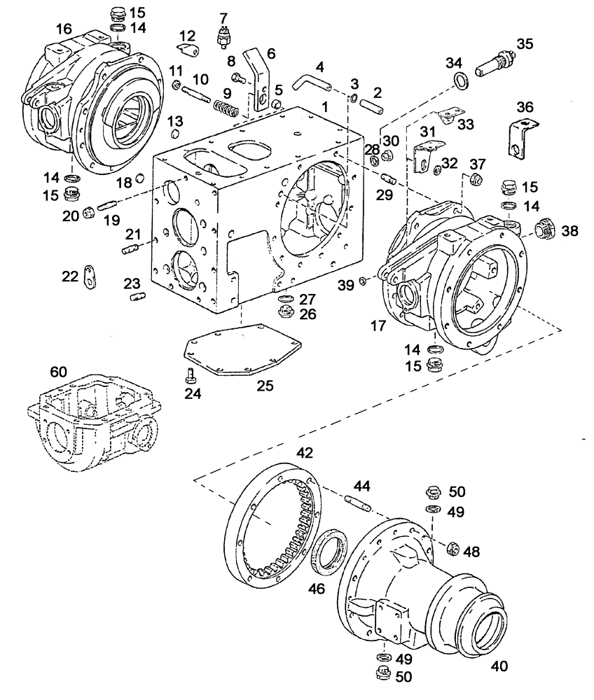 Схема запчастей Case IH C55 - (06-16[01]) - REAR AXLE HOUSING - BRAKE/ HOUSING (06) - POWER TRAIN