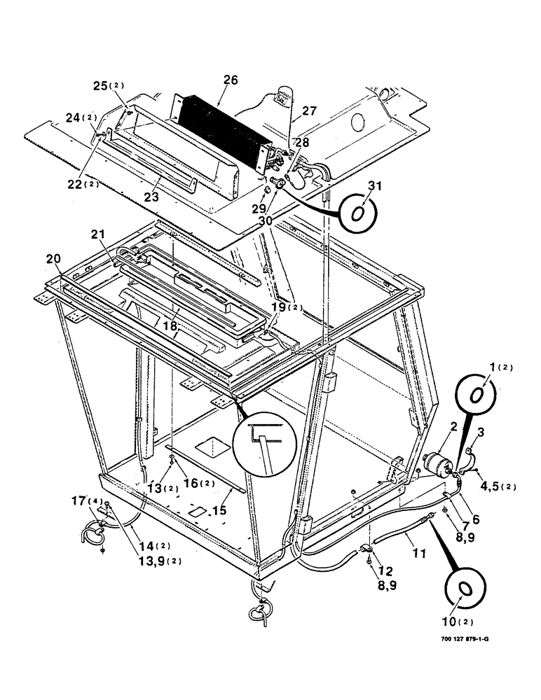 Схема запчастей Case IH 8825 - (07-14) - AIR CONDITIONER EVAPORATOR AND DRYER ASSEMBLY (09) - CHASSIS