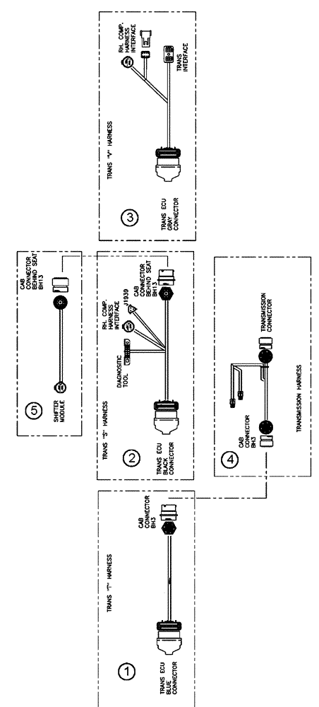 Схема запчастей Case IH FLX3510 - (08-003) - AUTOMATIC TRANSMISSION ELECTRIC GROUP (06) - ELECTRICAL