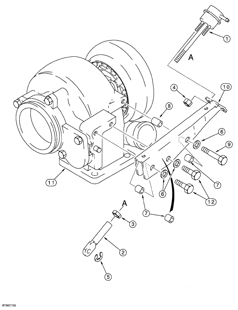 Схема запчастей Case IH 6831TA - (02-036) - WASTEGATE ACTGUATOR, 6TA-830 EMISSIONS CERTIFIED ENGINE 