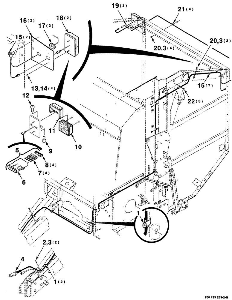 Схема запчастей Case IH RS561A - (4-010) - ELECTRICAL ASSEMBLY,  TAILLIGHTS (06) - ELECTRICAL