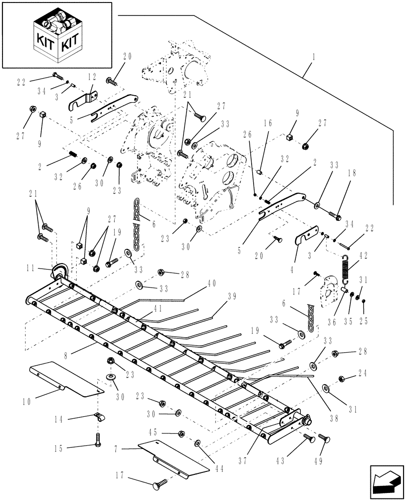 Схема запчастей Case IH RBX462 - (18.76) - 1.8M WINDGUARD EXTENSION KIT (18) - ACCESSORIES