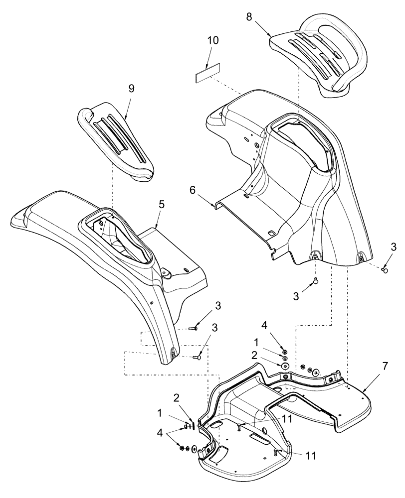 Схема запчастей Case IH DX31 - (08.01) - FENDERS (08) - SHEET METAL