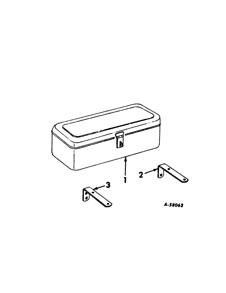 Схема запчастей Case IH 826 - (02-02[1]) - TOOL BOX MOUNTED ON FRONT CHANNEL Accessories & Attachments / Miscellaneous