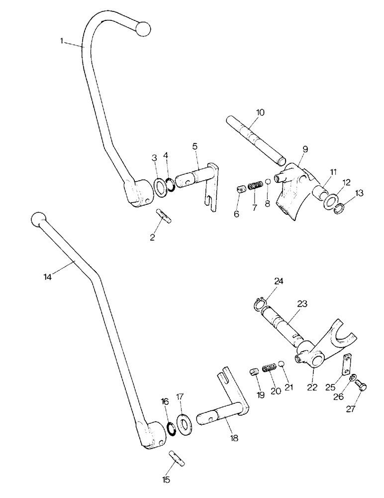 Схема запчастей Case IH 1390 - (F-02) - CONTROLS FOR POWER TAKE-OFF, 1390 TRACTOR (01) - POWER TAKE OFF