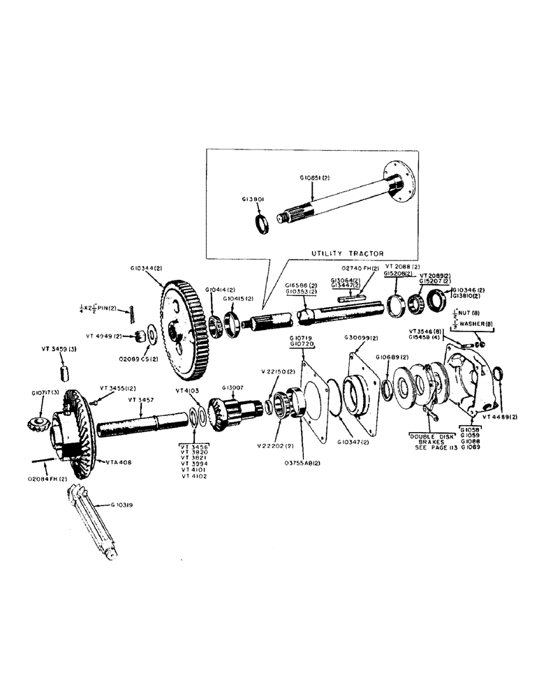 Схема запчастей Case IH 300-SERIES - (110) - DIFFERENTIAL, REAR AXLE AND FINAL DRIVE (06) - POWER TRAIN