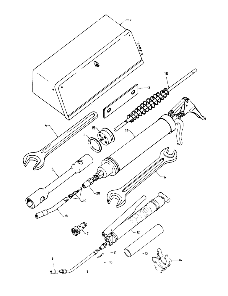 Схема запчастей Case IH 724 - (356) - TOOL BOX, TOOLS (88) - ACCESSORIES