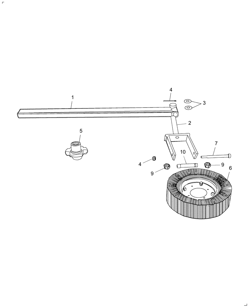 Схема запчастей Case IH 717721436 - (041) - 3 POINT HITCH TAILWHEEL 