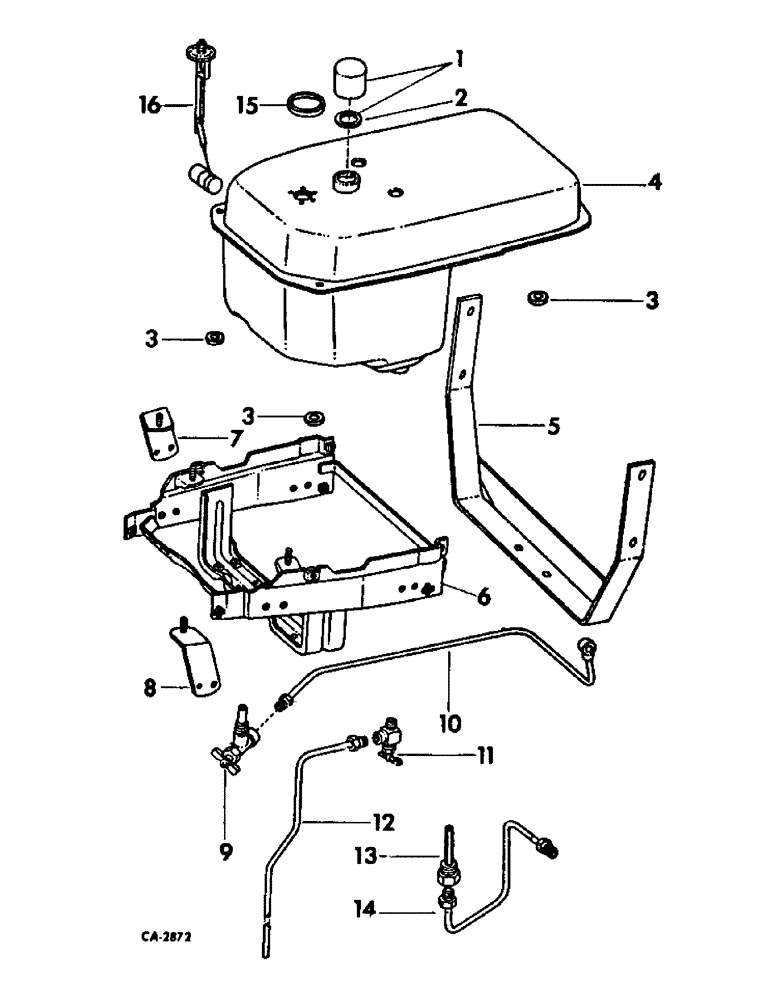 Схема запчастей Case IH 664 - (12-08) - POWER, FUEL TANKS, SUPPORT AND PIPING Power