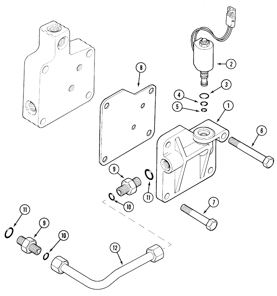 Схема запчастей Case IH 5120 - (8-24) - HYDRAULIC, MFD VALVE AND PIPE (08) - HYDRAULICS