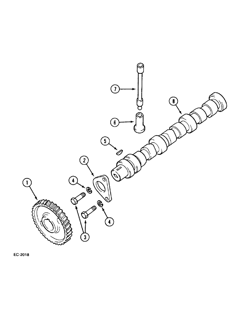 Схема запчастей Case IH 633 - (2-60) - CAMSHAFT (02) - ENGINE