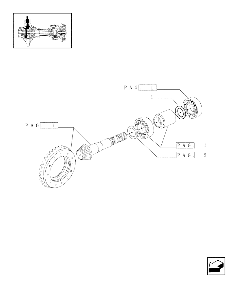 Схема запчастей Case IH JX90U - (1.40.0/06[04]) - FRONT AXLE - BEVEL GEAR/PINION SET - 4WD - ADJUSTING SHIMS (04) - FRONT AXLE & STEERING