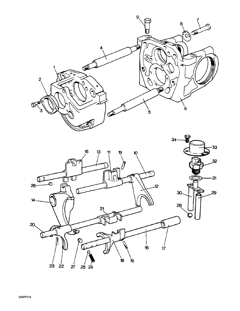 Схема запчастей Case IH 885 - (6-18) - GEARBOX (06) - POWER TRAIN