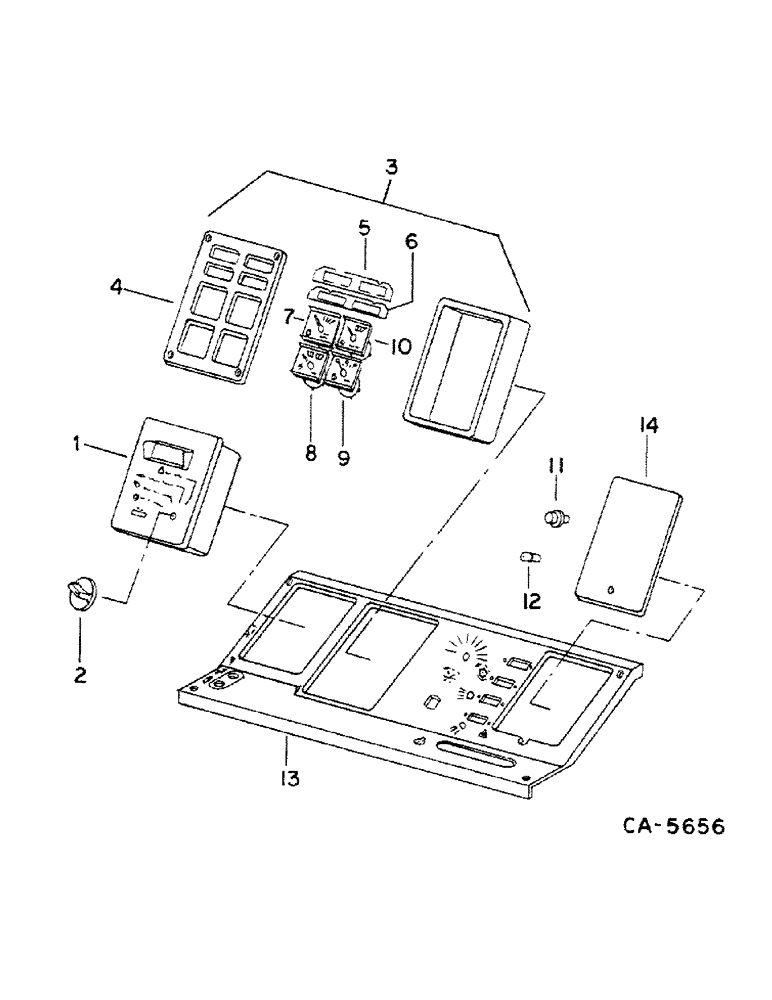 Схема запчастей Case IH 1460 - (11-01) - INSTRUMENTS, INSTRUMENTS AND GAUGES, S/N 22000 AND BELOW Instruments