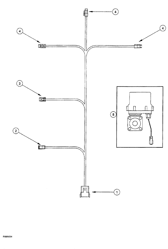 Схема запчастей Case IH AFS - (04-42) - HARNESS (955 TRAILING AFS PLANTER - 1999, CYCLO FERTILIZER 12/23 SRC ONLY) (55) - ELECTRICAL SYSTEMS